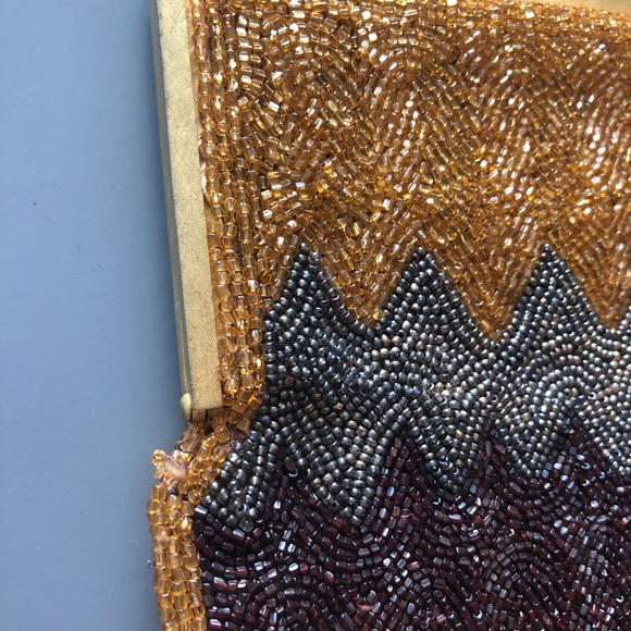 Vintage beaded handbag clutch - Picture 2 of 3
